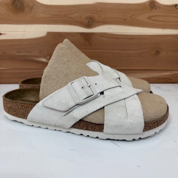 Birkenstock Sandals in White and Tan - Picture 4 of 12